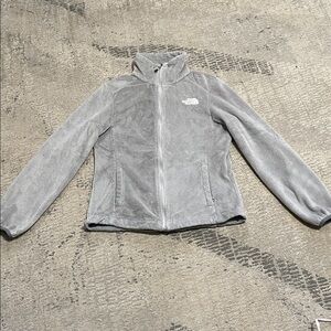 North Face Women’s Osito Lizzie light gray Fleece Jacket Sz Medium